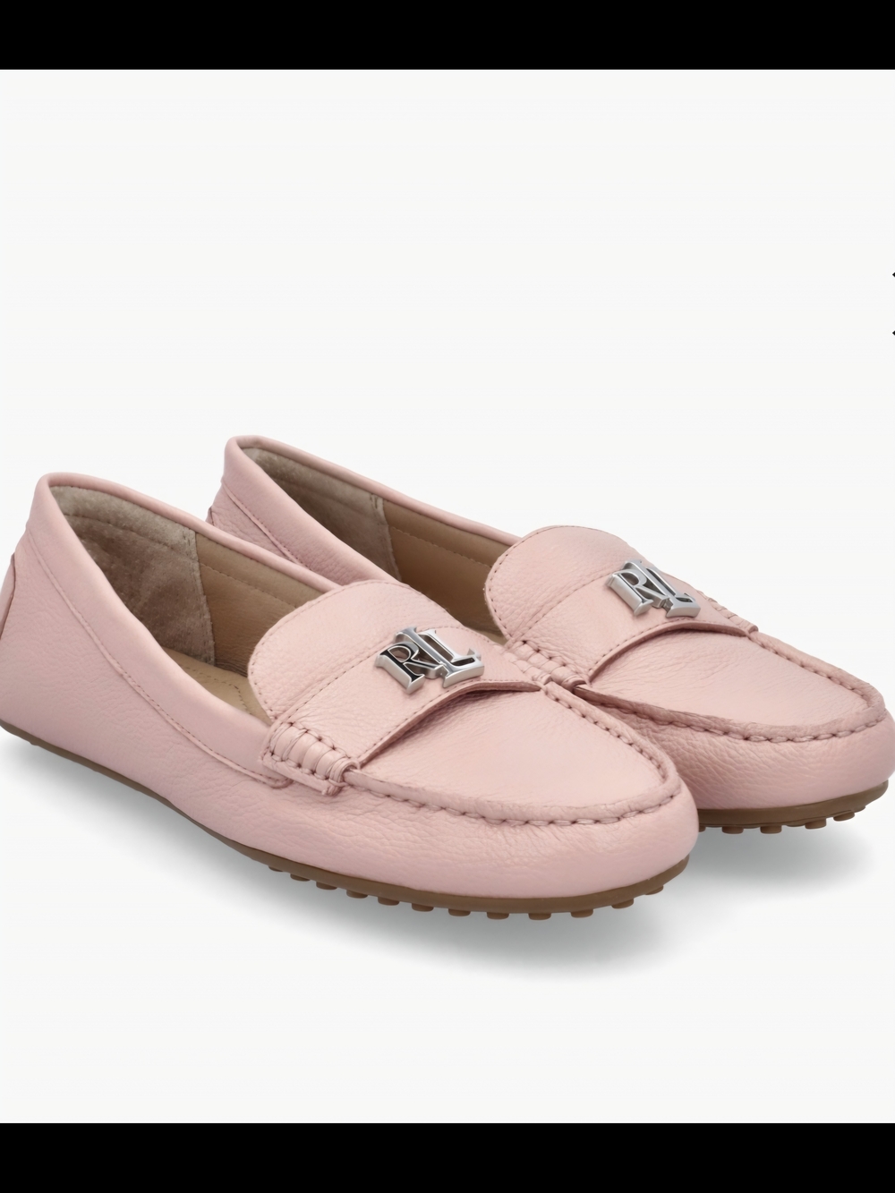 RL Pink Leather Driving Loafers - Classic Women's Slip-On